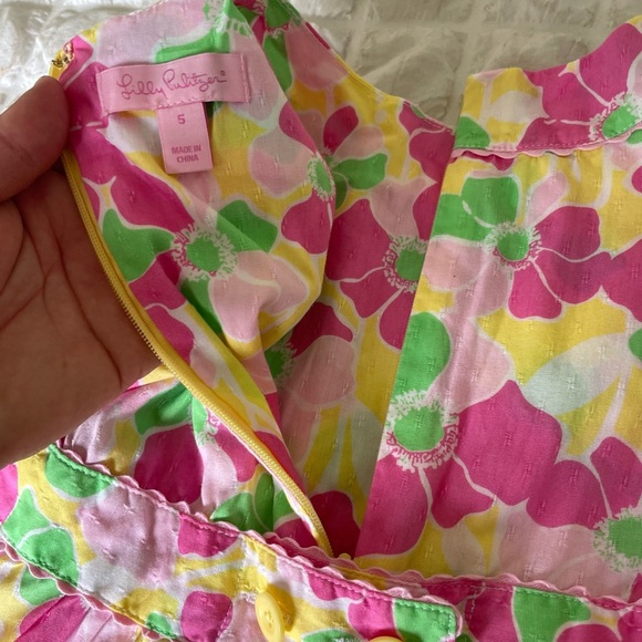 Lilly Pulitzer Pink Green Floral Sundress - Picture 6 of 9